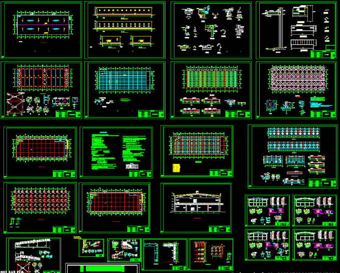 驻马店二层全钢结构超市图纸